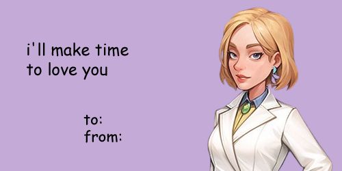 comic sans meme valentine of Madeline that says "i'll make time to love you" 
