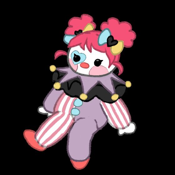 my oc marie as a cute clown doll