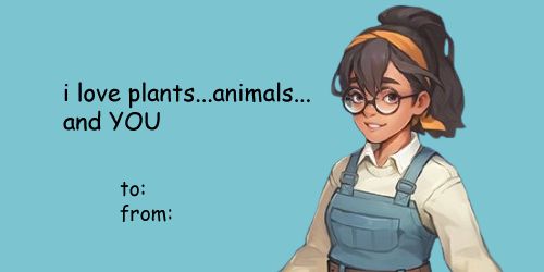 comic sans meme valentine of Garnet that says "i love plants...animals... and YOU" 
