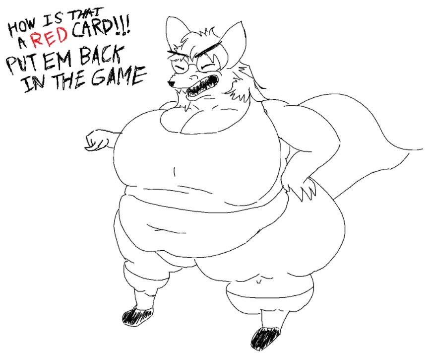 Short fat fennec getting mad at a referee 