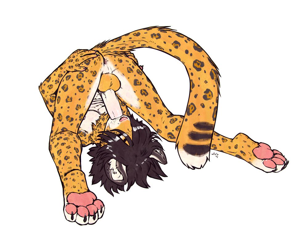 My jaguar oc sucking his own dick. The man is shy, give Dillon his space to be a freak.