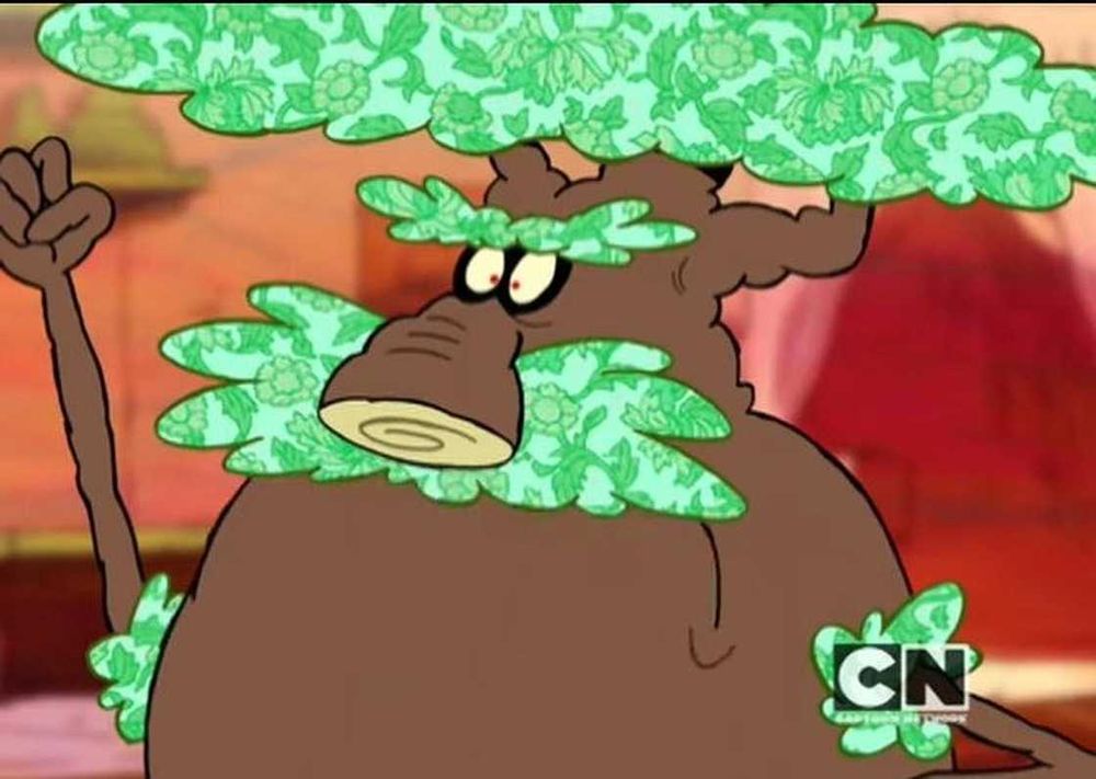 Arbor, character from Chowder. During the episode he demands there be more marble columns and lions holding lightning bolts in his space so he can grow.
