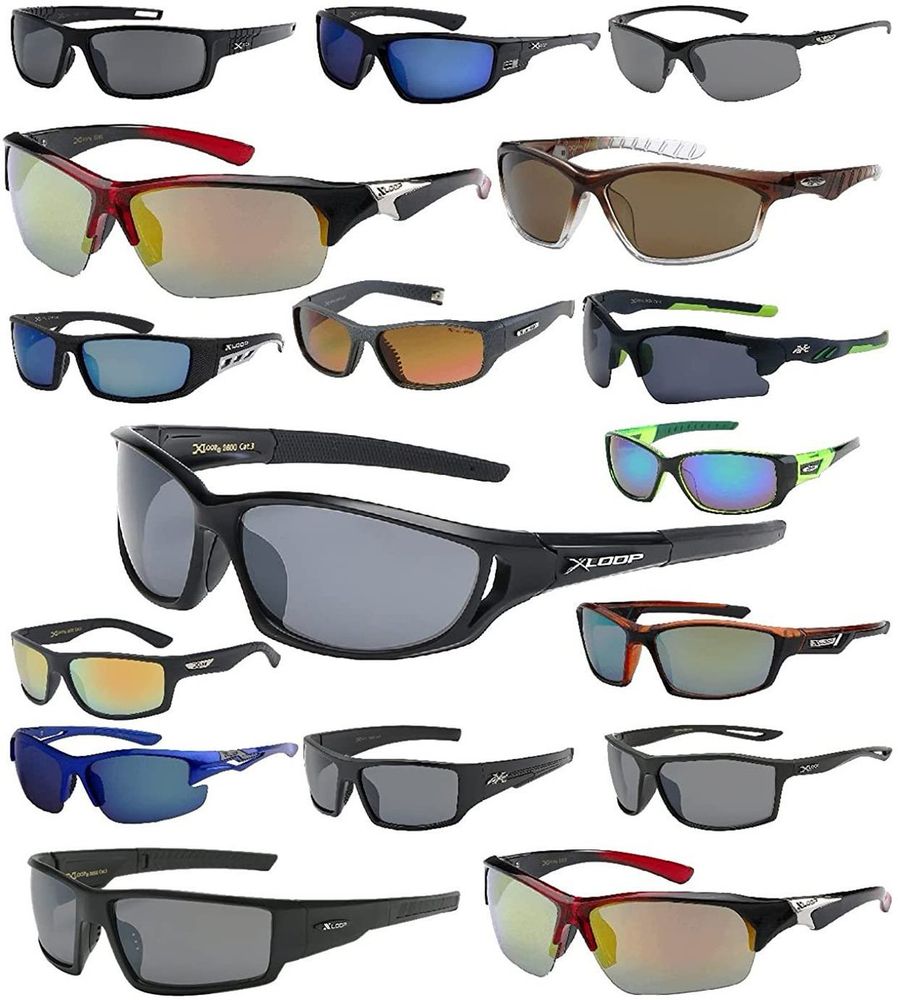 A collage of a bunch of different sunglasses. Not just any sunglasses, though—the ones that dickheads wear