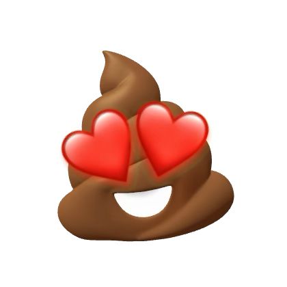 Picture of poop emoji with heart eyes 
