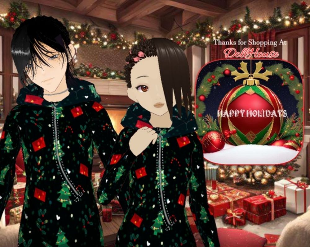 Christmas Print Pajamas|クリスマスプリントパジャマ - Doll House - BOOTH