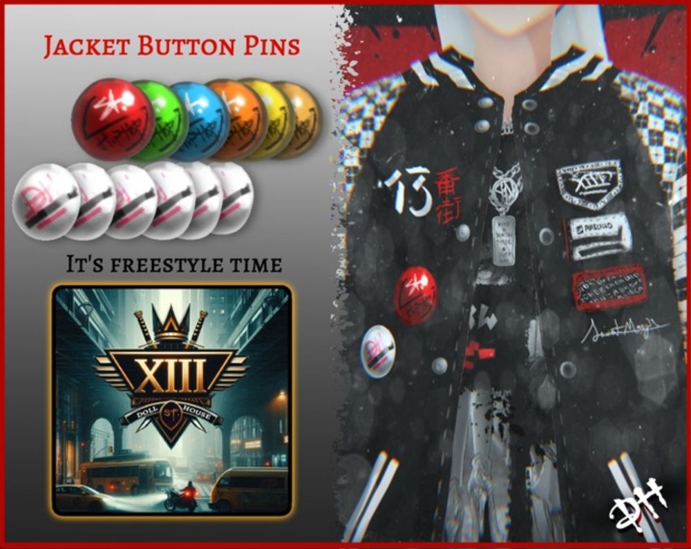 XIII ST. BUTTON PINS | XIII ST.ボタンピン - Doll House - BOOTH