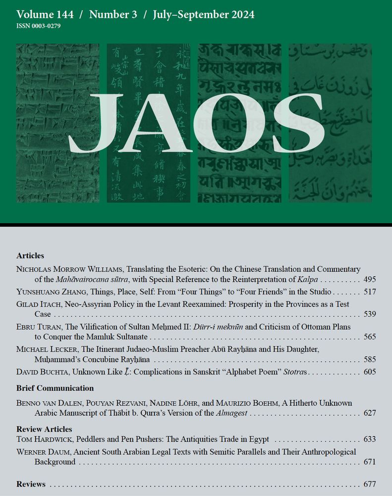 JAOS 144.3 table of contents
