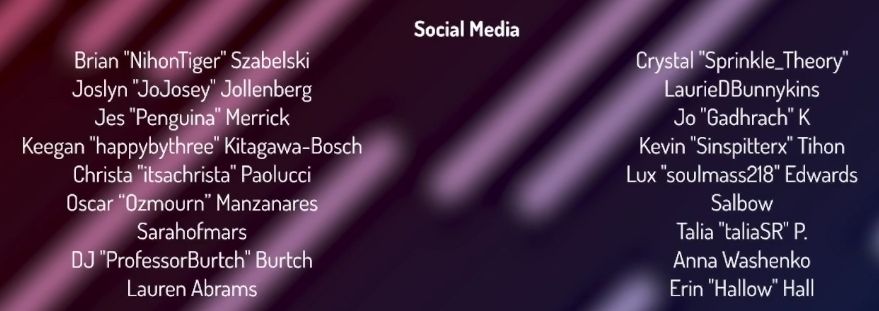Social media credits from SGDQ 2025.