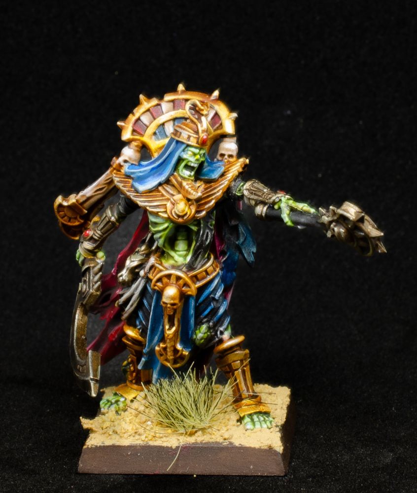 Painted Warhammer: The Old World Tomb King miniature