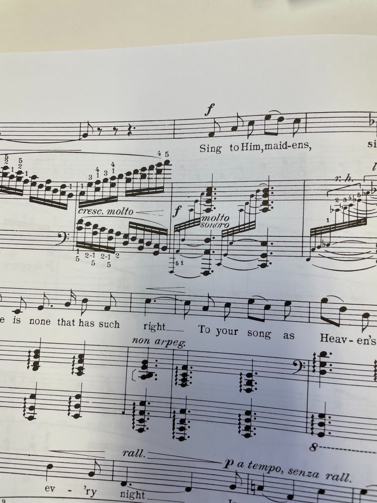 Score excerpt of "St. Ita's Vision" by Samuel Barber