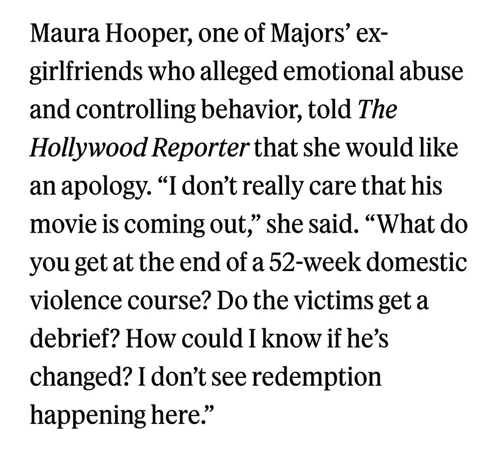 Mara hooper: what di you get at the end of a 52 week domestic violence course? Do the victims get a debrief? How could I know if he's changed? I don't see redemption happening here. 