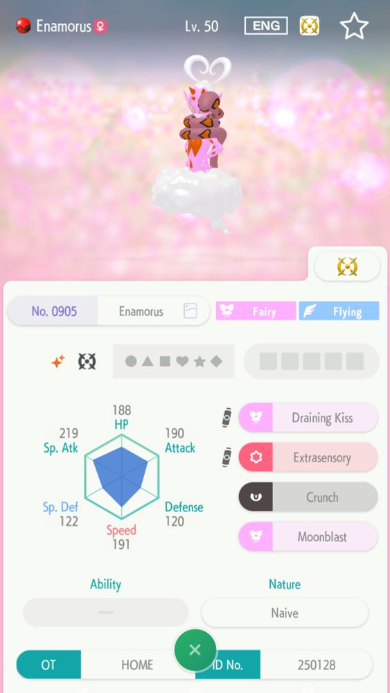 Shiny Enamorus in Pokemon Home