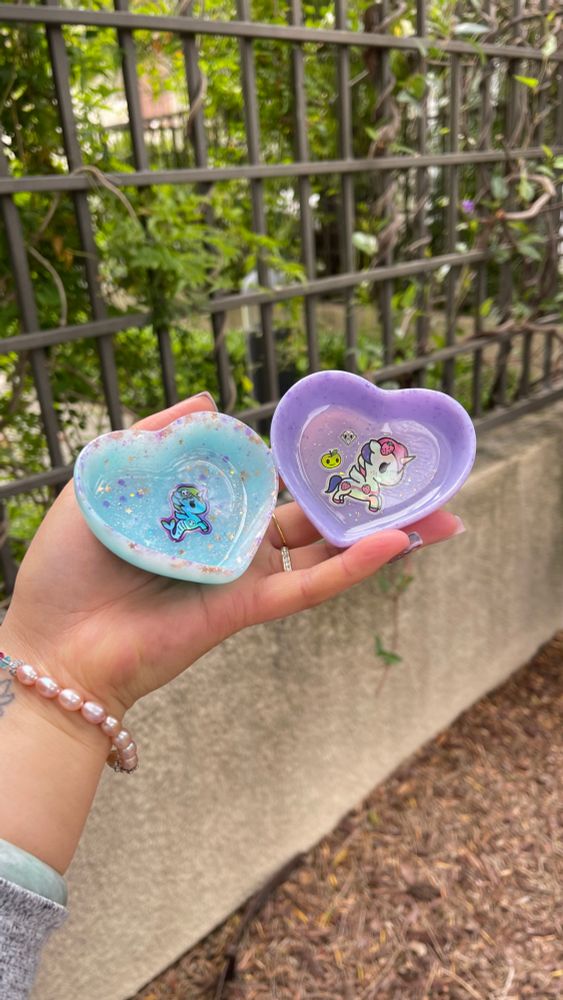 Resin trinket dishes. tokidoki characters 