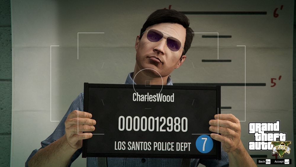 GTA V Enhanced Edition PC, mug shot