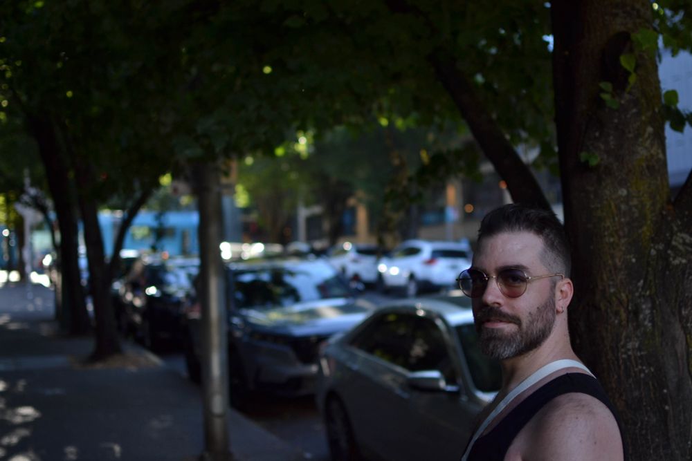 A sassy little photo of me in the streets wearing homosexual sunglasses.  