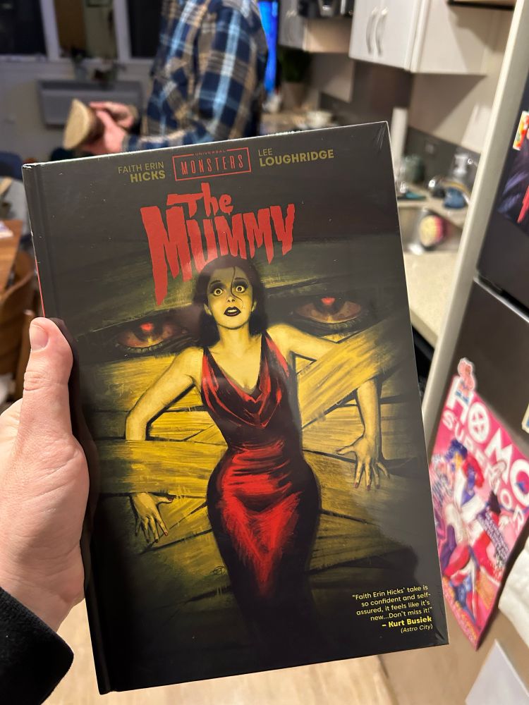 Physical copy of The Mummy hardbound comic