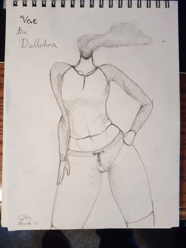 Headless dullahan poses in yoga wear