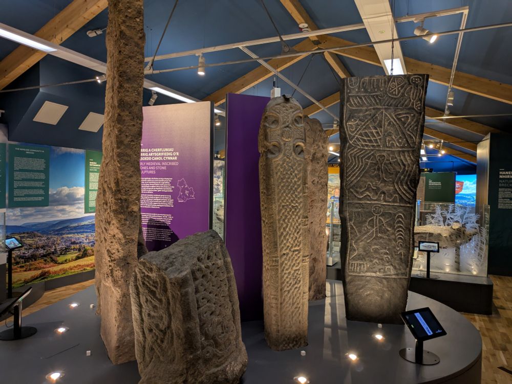 A collection of early-Christian standing stones brought into the museum.