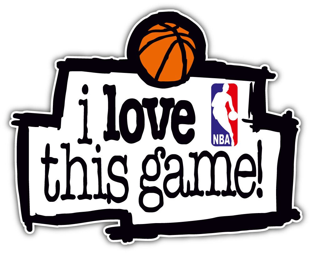 A Decal with the NBA logo that says "I love this game"