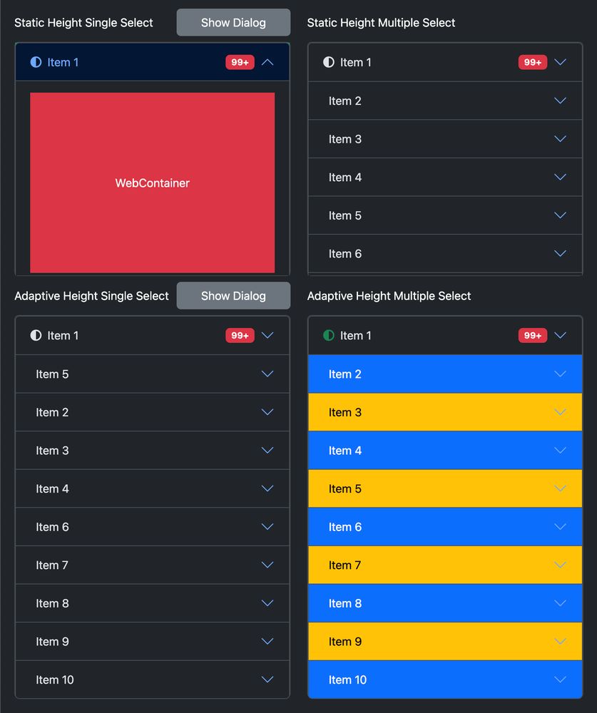 Screenshot of GraffitiAccordion for Xojo Web.