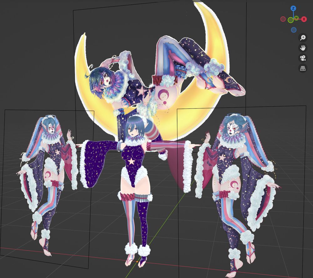 リファレンスとして使用されている元のアートワークに隣接して、Lucid Jesterの新しいモデルのワイドショットが進行中です。