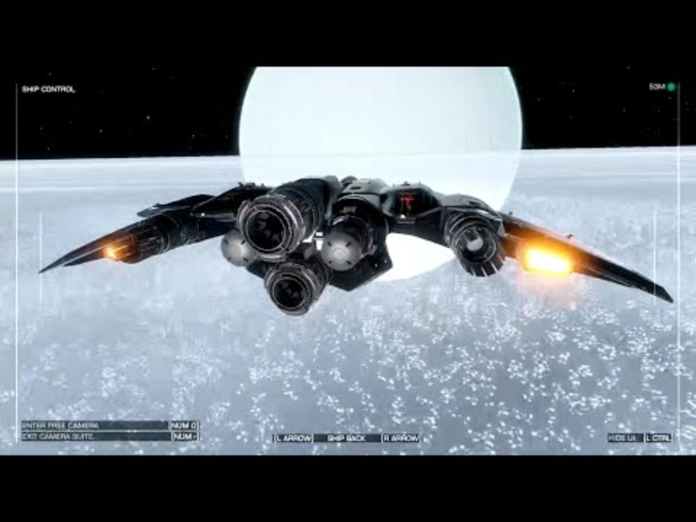 Asteroid base in the middle of a planet's icy rings (Elite Dangerous)  惑星の氷の輪の真ん中にある小惑星基地！