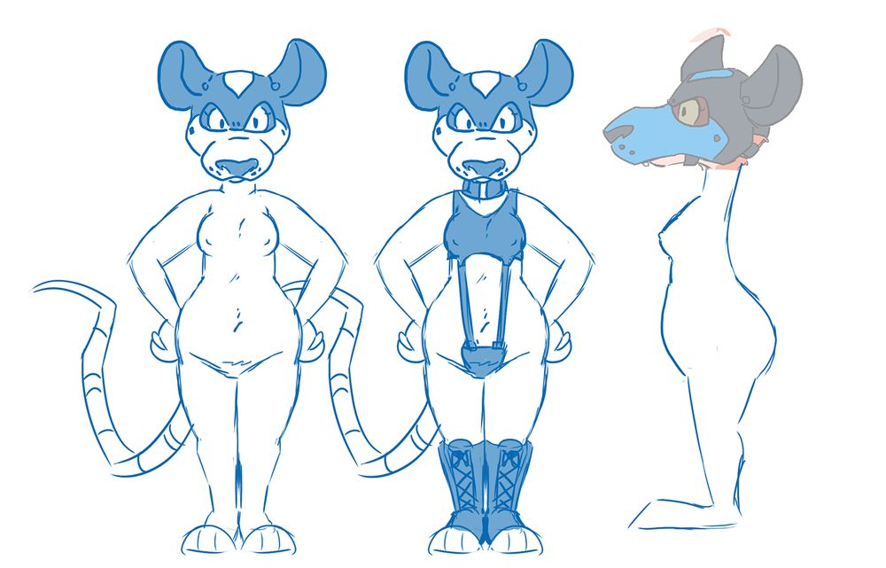 experiments with the girl henchrat's build and outfit