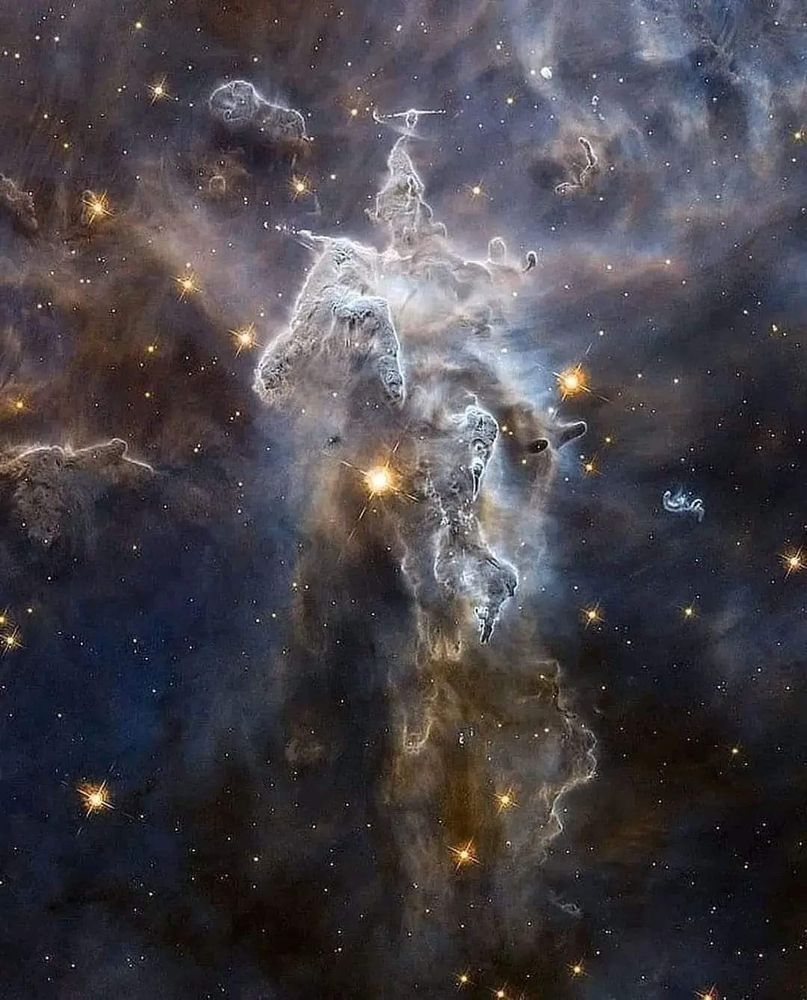 The Carina Nebula or Eta Carinae Nebula is a large, complex area of bright and dark nebulosity in the constellation Carina, located in the Carina–Sagittarius Arm of the Milky Way galaxy. The nebula is approximately 8,500 light-years from Earth. 
