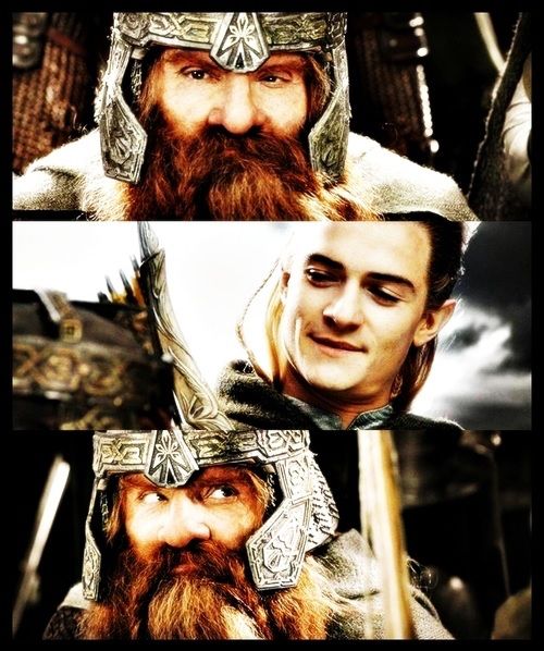LOTR “never thought I’d die fighting side by side with an elf” meme