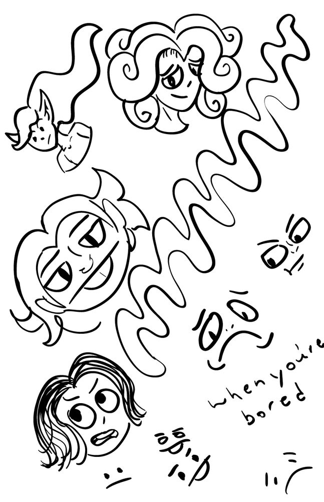 Doodles of faces and stuff