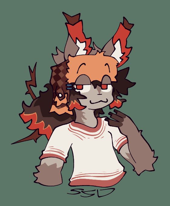 Digital art of an OC named Craig, a laid back furry creature