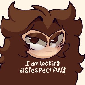 Fella drawn over an emoji with the caption "I am looking disrespectfully"