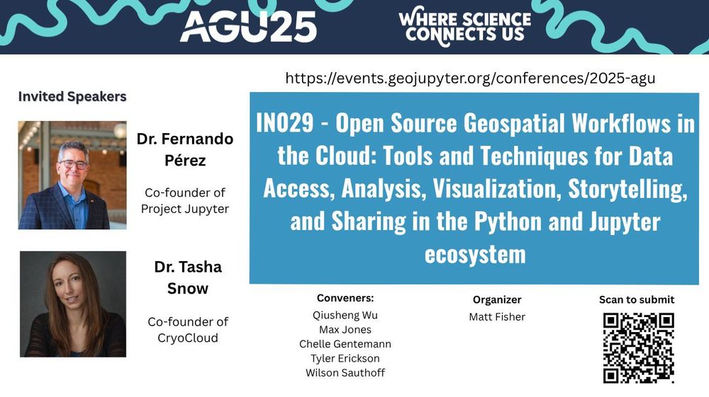 AGU session advertisement with session title and invited speakers.