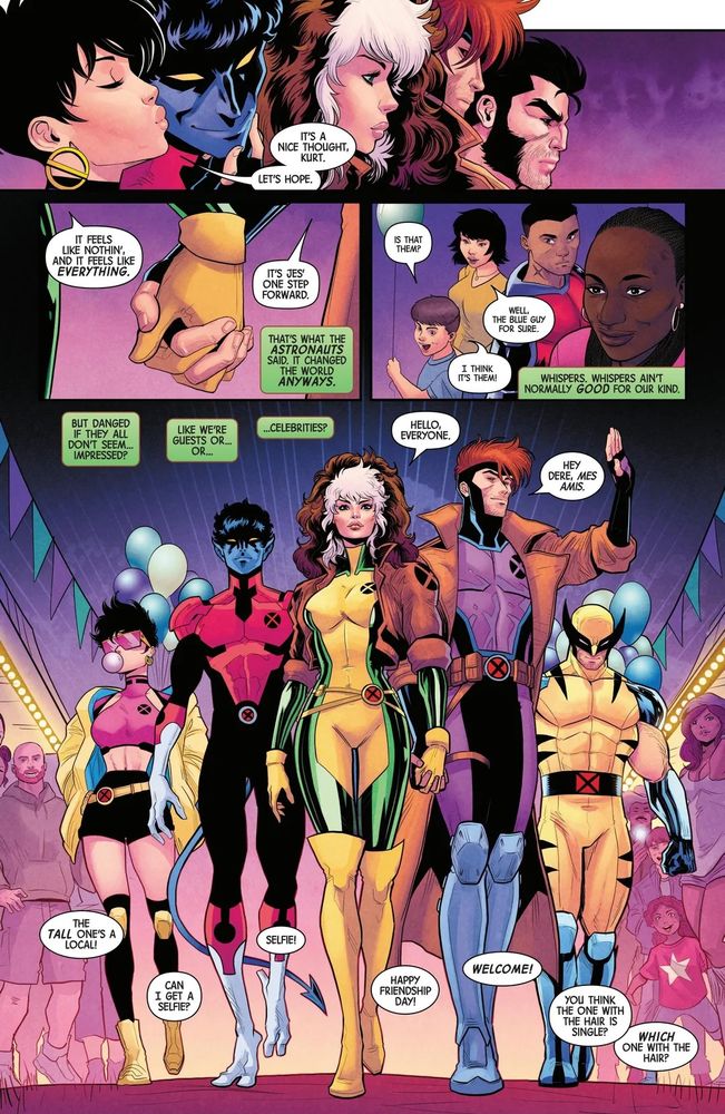 The Uncanny X-Men at a Mutant Friendship Festival