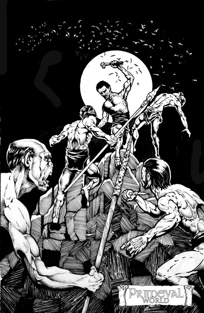 The Bone Warrior. Ink on Bristol