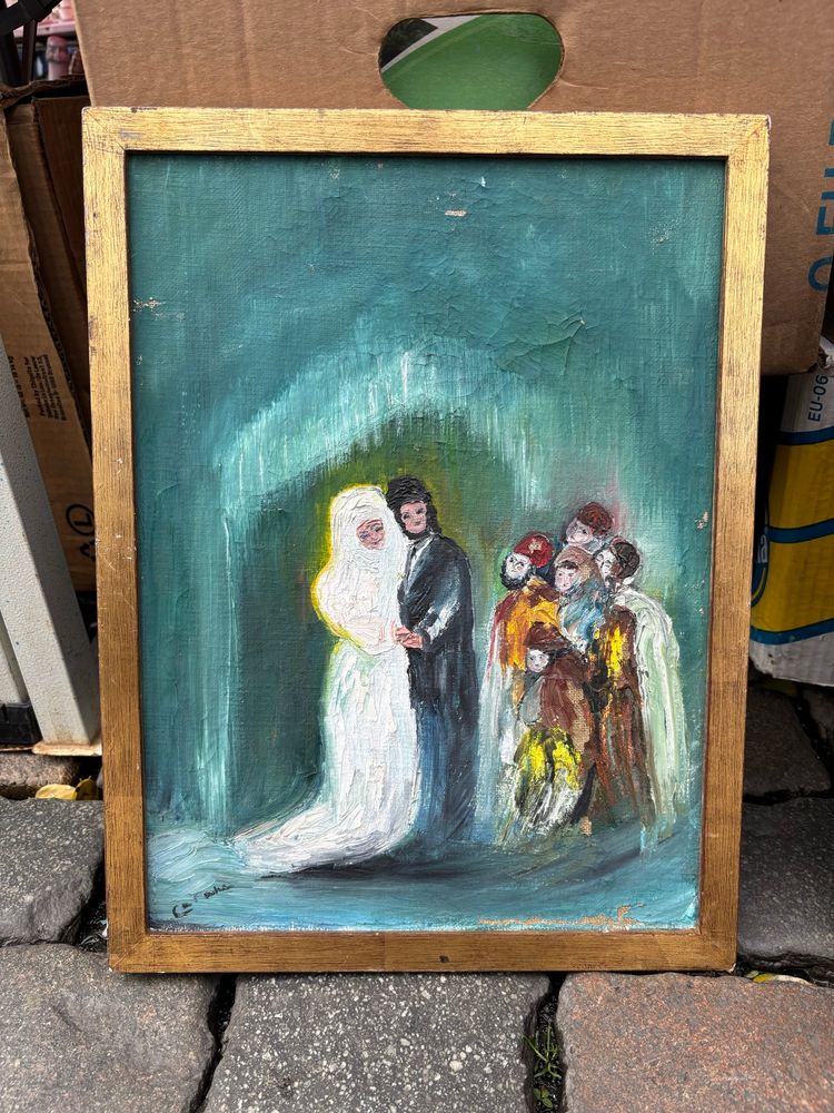 A painting of a marriage(?) Probably best left to the imagination. 