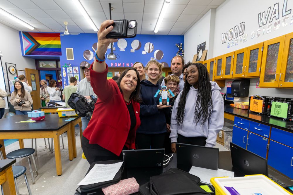 Lieutenant Governor Driscoll taking a selfie 
