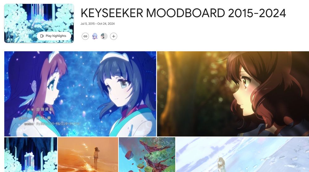 keyseeker moodboard from 2015-2024