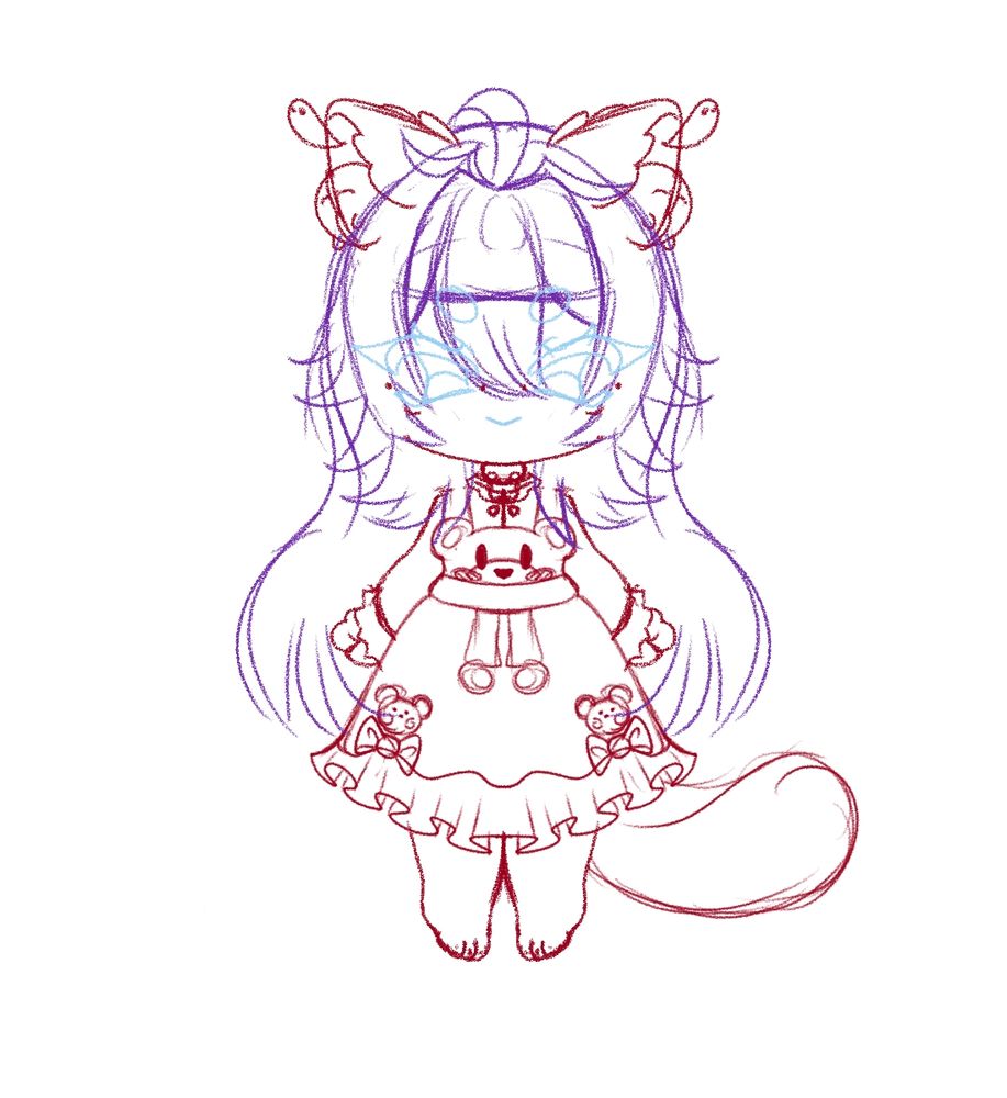 Uta the kitty in a cute polar bear themed outfit