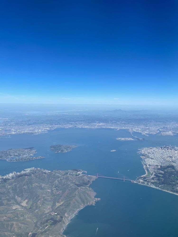 Picture of Golden Gate Bridge from up high 