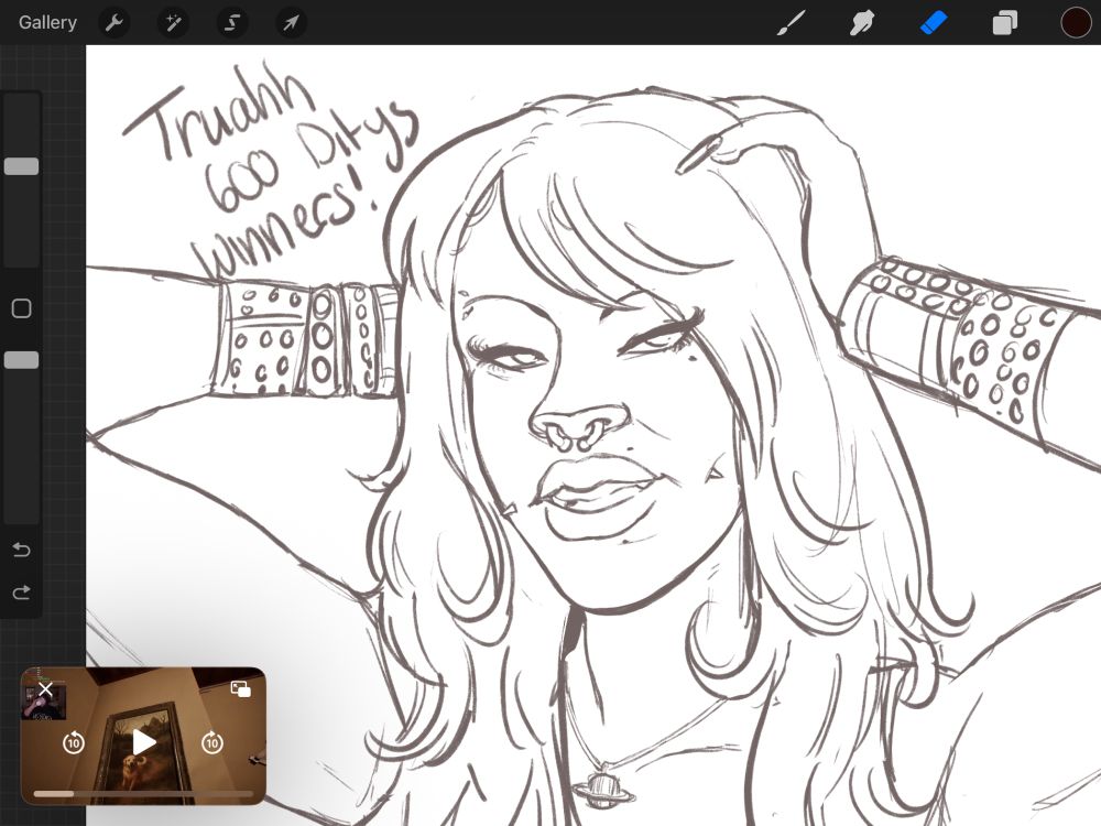 Sketch of a drawing for my Oc Mavis.