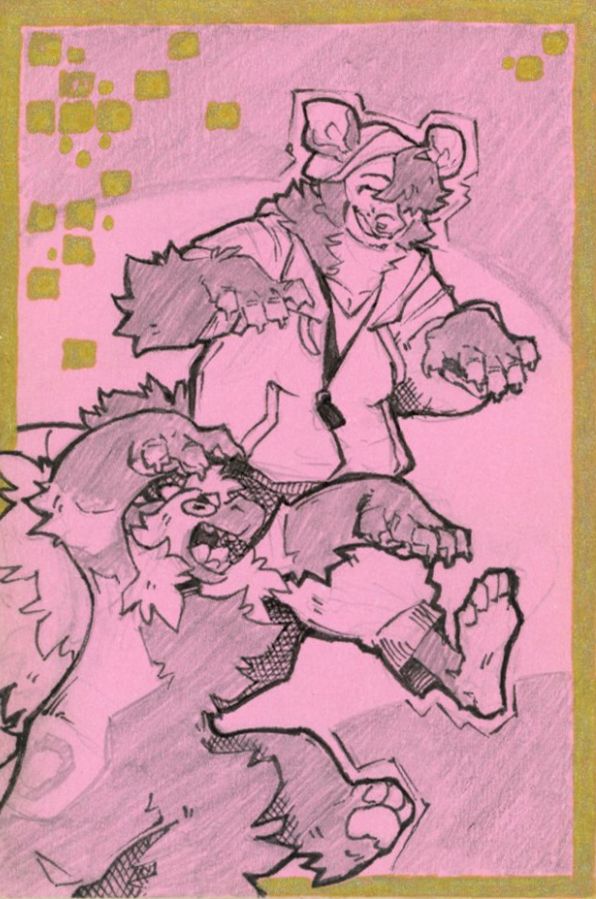 Reese and Tiny being big monsters!
