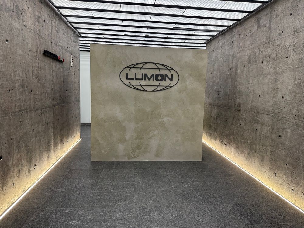 the lit elevator hallways