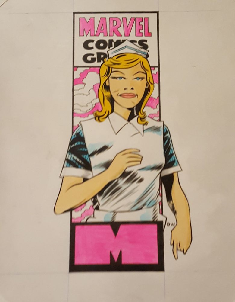 Marvel Comics corner box Night Nurse commission 