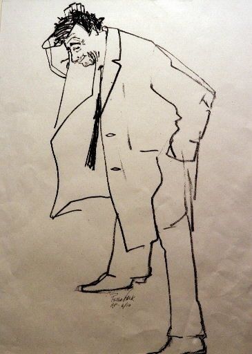 Columbo looking down. 