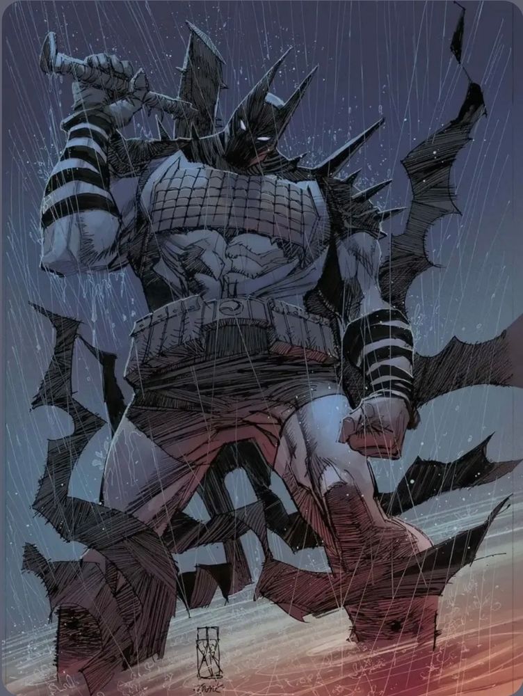 Color illustration of Batman, the absolute kind. 