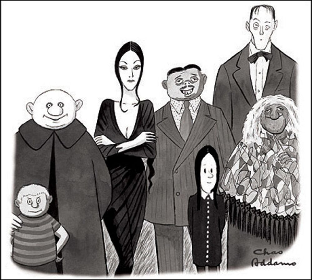 Addams family cartoon