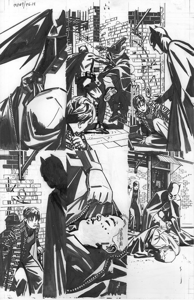 6 incredible panels of Batman story by the late great JPL. Every panel is a beautiful illustration. He is so missed. Not mine sadly but it was something JP emailed me to me once. 