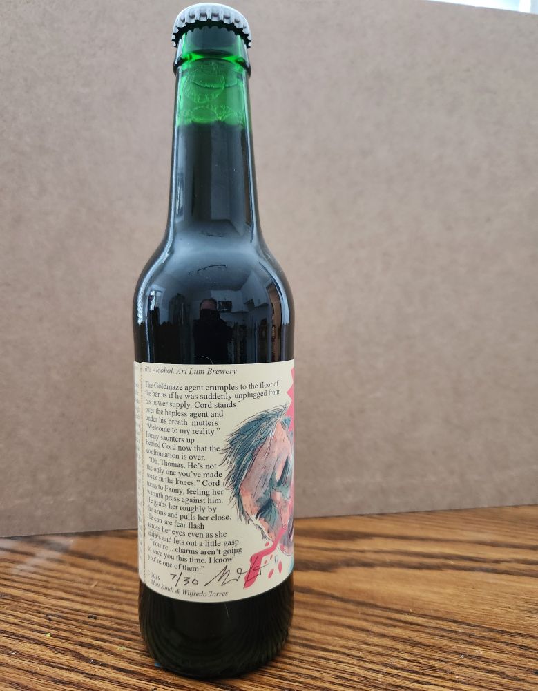 Part of label with numbering and signature 