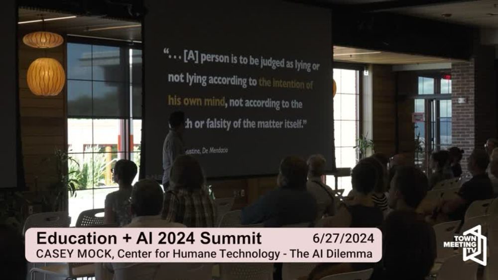 Education + AI 2024 Summit: Casey Mock, Center for Humane Technology